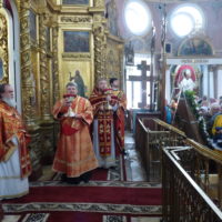 Благочинный возглавил литургию в Введенском храме с. Спирово