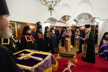 В чине наречения благочинный сослужил Святейшему Патриарху