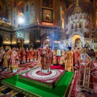 Святейший Патриарх Кирилл совершил Пасхальную великую вечерню