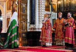 Святейший Патриарх Кирилл совершил Пасхальную великую вечерню