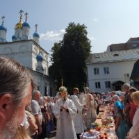 Архиерейское богослужение на Преображение в Лефортово