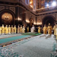 В Рождество Христово Патриарх Кирилл совершил великую вечерню