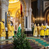 В Рождество Христово Патриарх Кирилл совершил великую вечерню