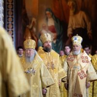 В Рождество Христово Патриарх Кирилл совершил великую вечерню