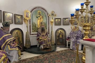 Викарий совершил Литургию Преждеосвященных Даров в храме на Дубровке